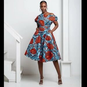 NWT Ofuure Fayo African Print Dress